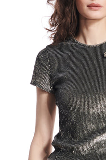 SILVER SEQUIN TEE