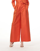 ANIMAL PRINT TAFFETA PANT