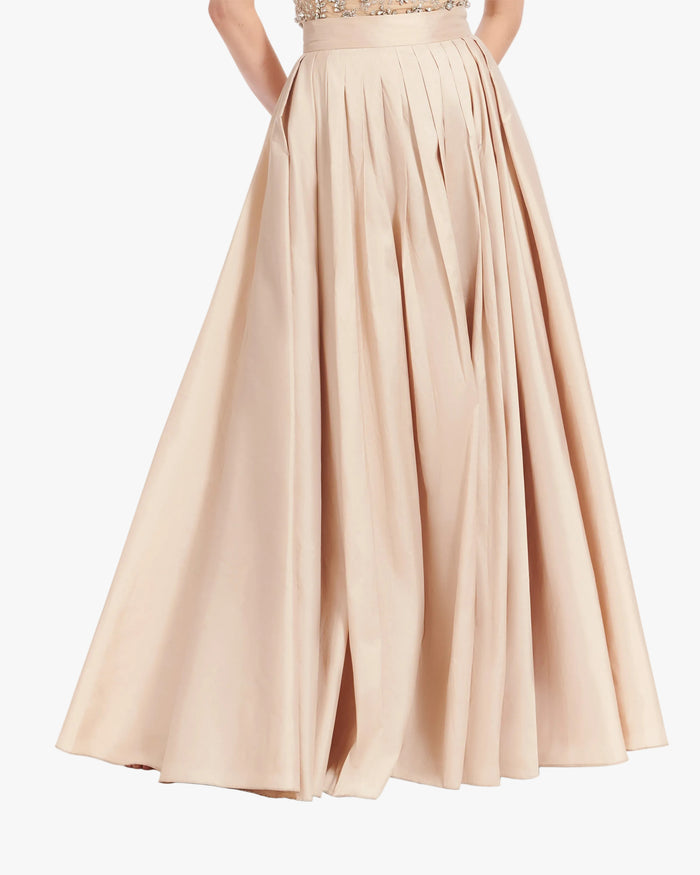 SOFT TAFFETA BALLGOWN SKIRT IN CHAMPAGNE