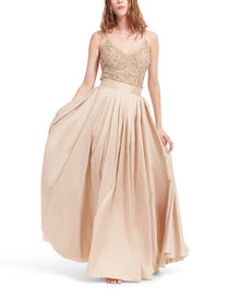 SOFT TAFFETA BALLGOWN SKIRT IN CHAMPAGNE