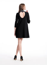 Load image into Gallery viewer, Aline Dress With Jeweled Collar And Bow
