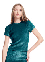 Load image into Gallery viewer, APRICOT SEQUIN TEE
