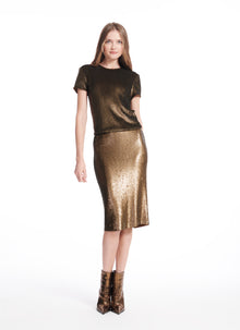 SILVER SEQUIN TEE