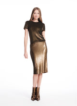 Load image into Gallery viewer, APRICOT SEQUIN TEE
