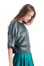 Load image into Gallery viewer, Sequin Blouson with Dolman Sleeves
