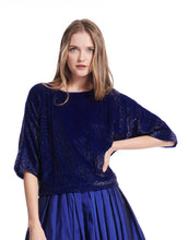 Load image into Gallery viewer, Sequin Blouson with Dolman Sleeves
