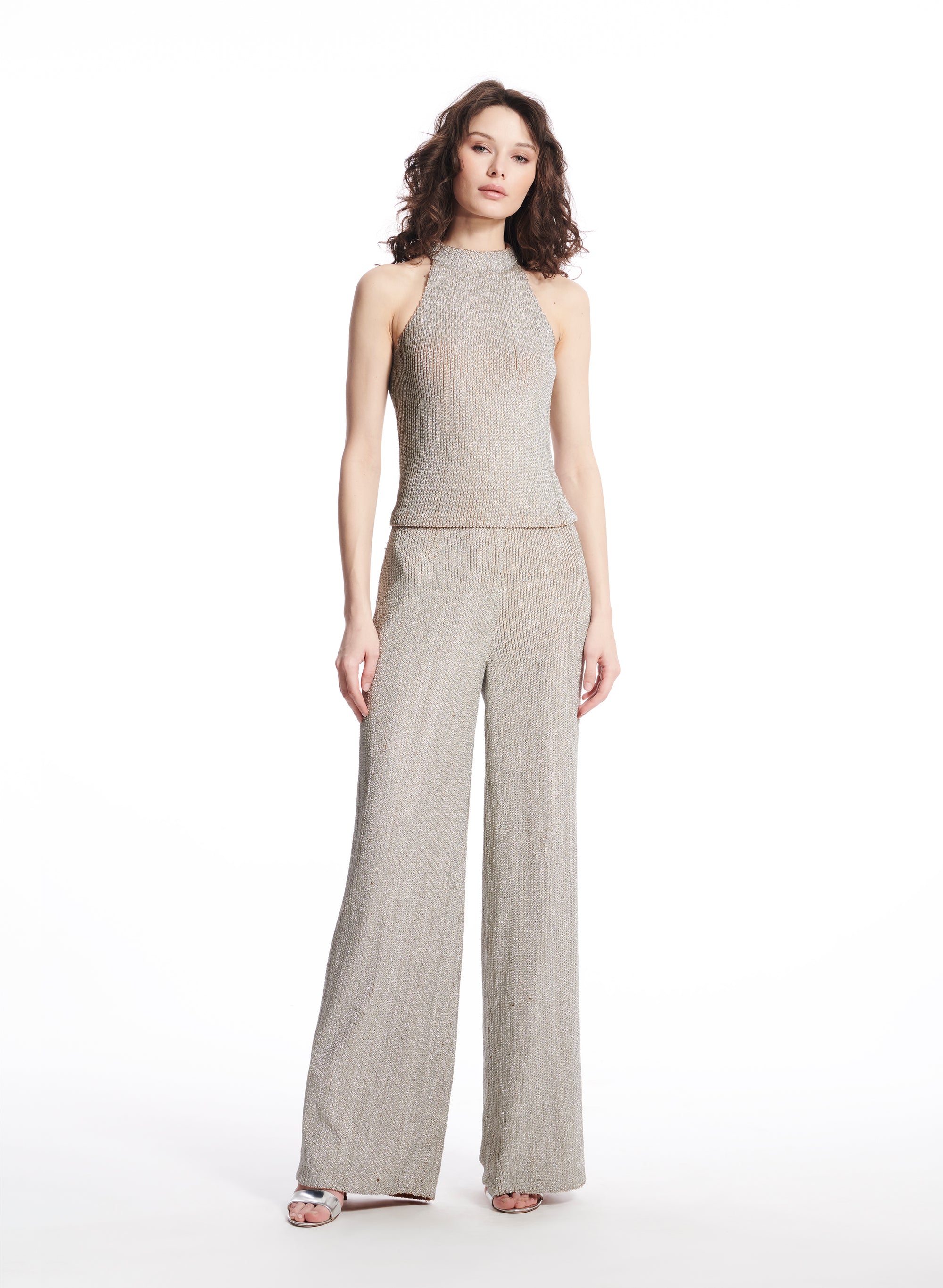 Crystalized Silver Sparkle Pants