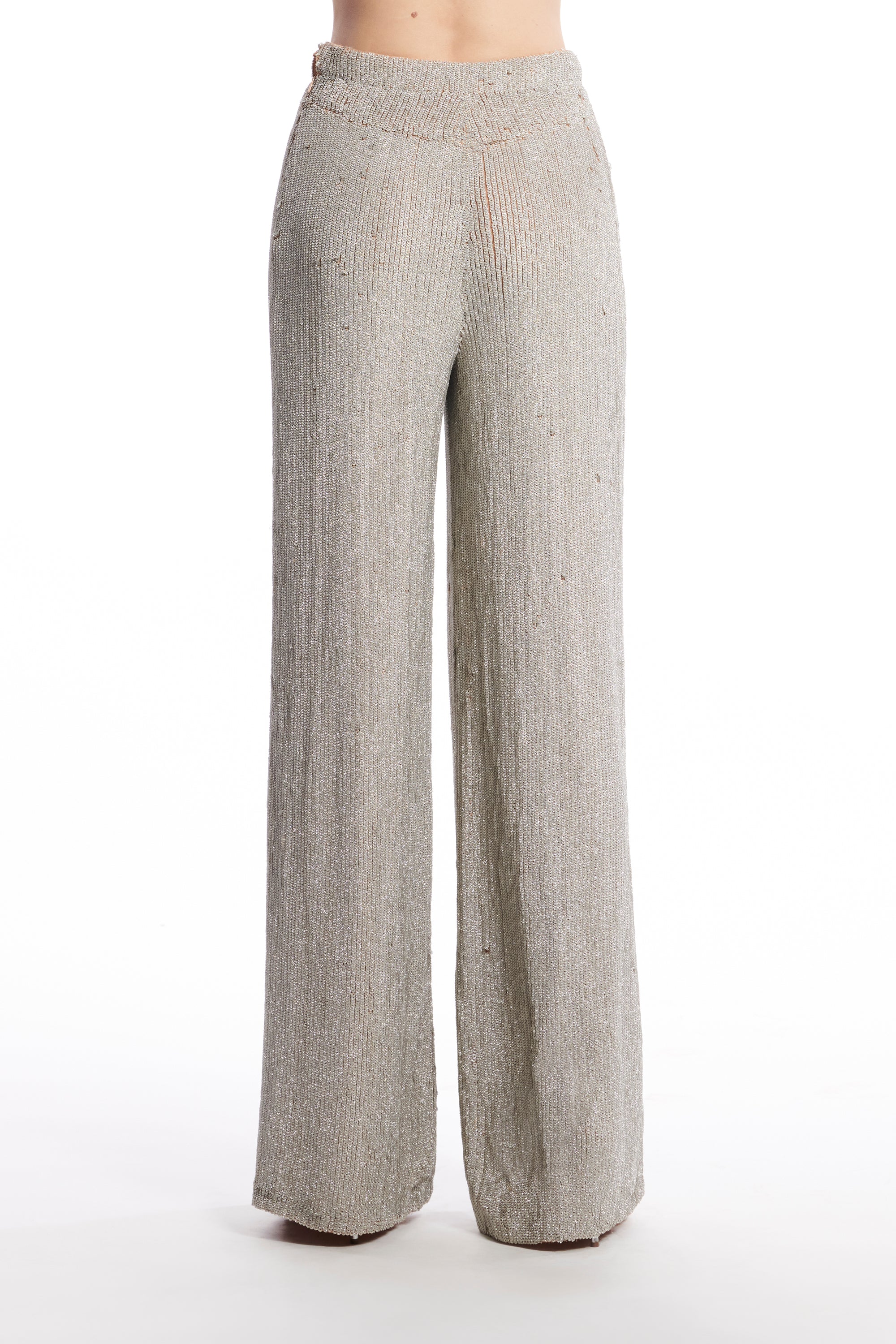 Crystalized Silver Sparkle Pants