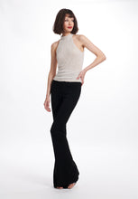 Load image into Gallery viewer, APRICOT AND HYDRENGEA PEARL ENCRUSTED SLEEVELESS MOCK NECK
