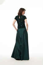 FOREST CRUNCHY FLOWER HAND BEADED TOP