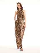 ANIMAL PRINT TAFFETA PANT