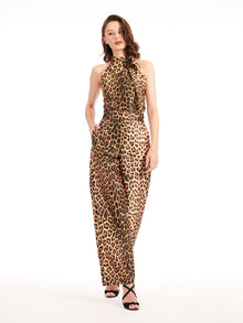 ANIMAL PRINT TAFFETA PANT