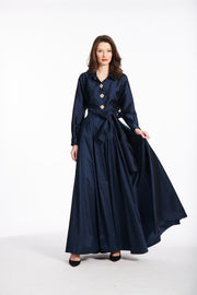TAFFETA BLOUSE WITH RENAISSANCE PEARL BUTTONS IVORY