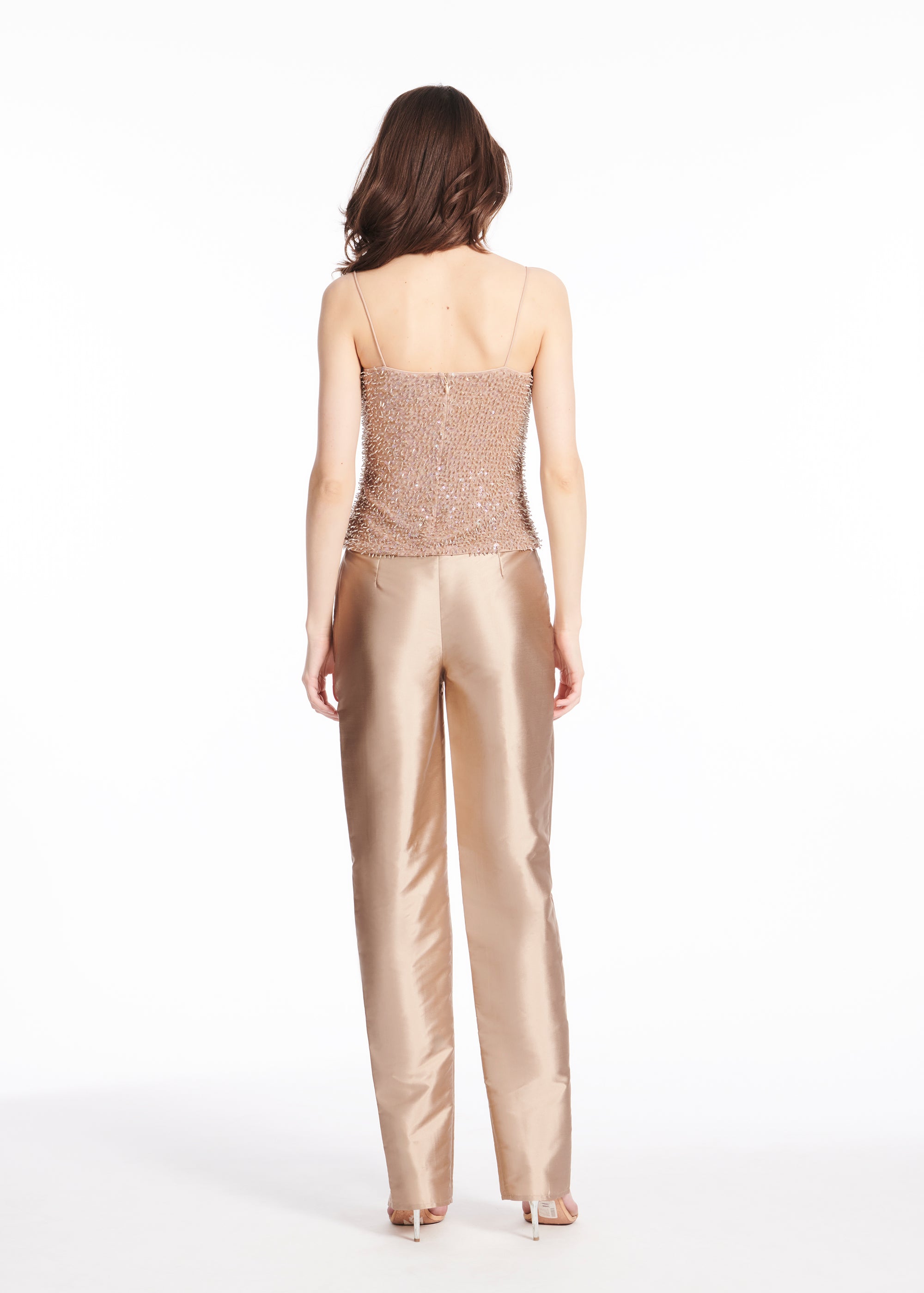 TAFFETA SLIM LEGGED PANT BLACK