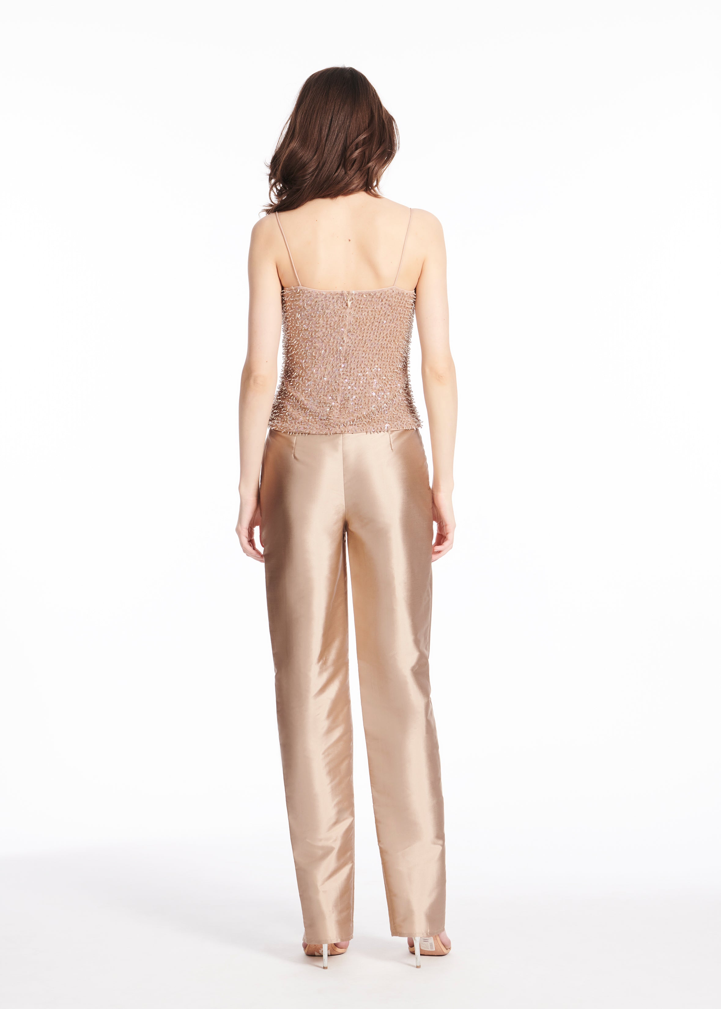 TAFFETA SLIM LEGGED PANT BLACK