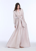 TAFFETA WRAP GOWN LIGHT BLUE