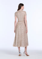 TRANSLUCENT ENCRUSTED SEQUIN DRESS LIGHT BLUE