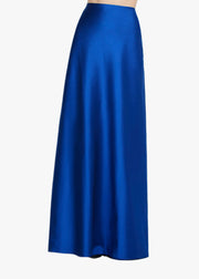 TAFFETA BIAS LONG SKIRT ROYAL