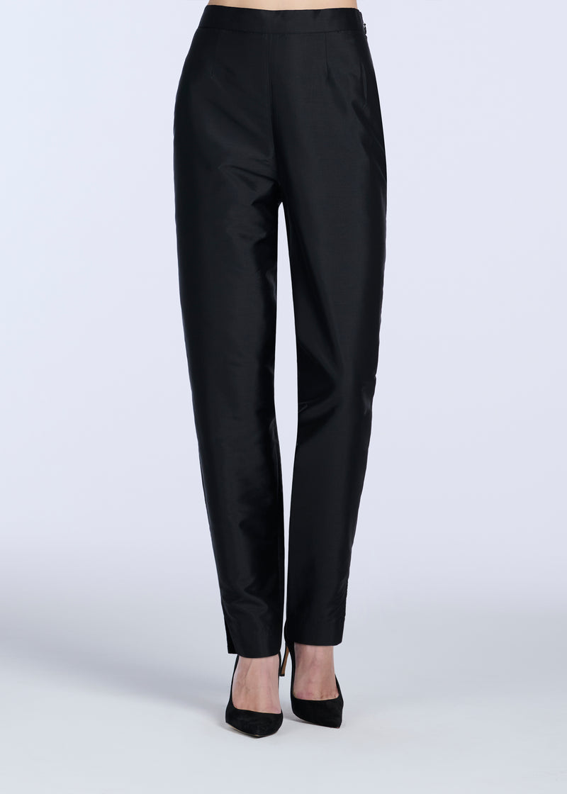 TAFFETA SLIM LEGGED PANT BLACK