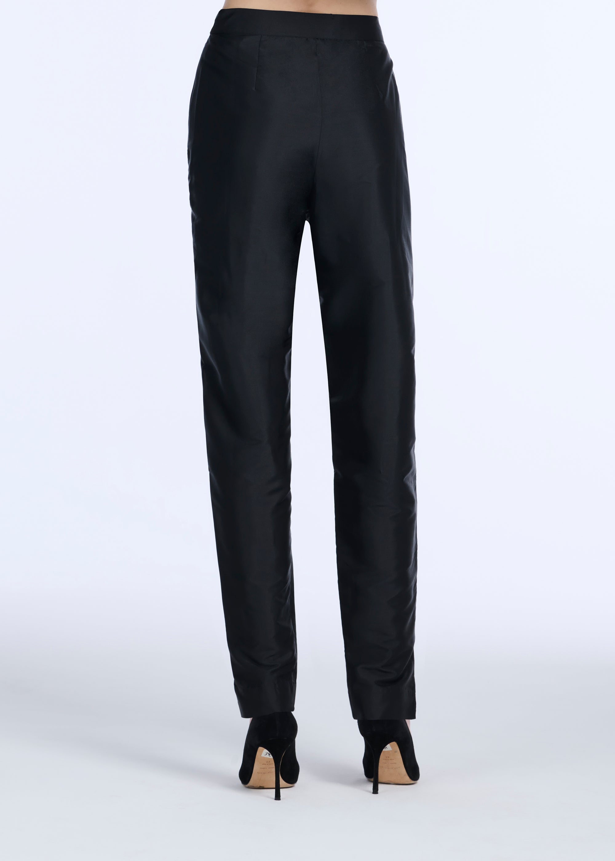 TAFFETA SLIM LEGGED PANT BLACK