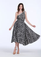 TAFETTA MIDI SKIRT BATIK ANIMAL