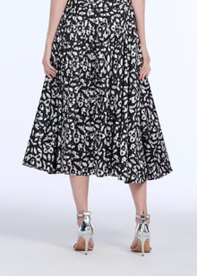 TAFETTA MIDI SKIRT BATIK ANIMAL