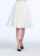 Soft Taffeta Knee Length Skirt Ivory