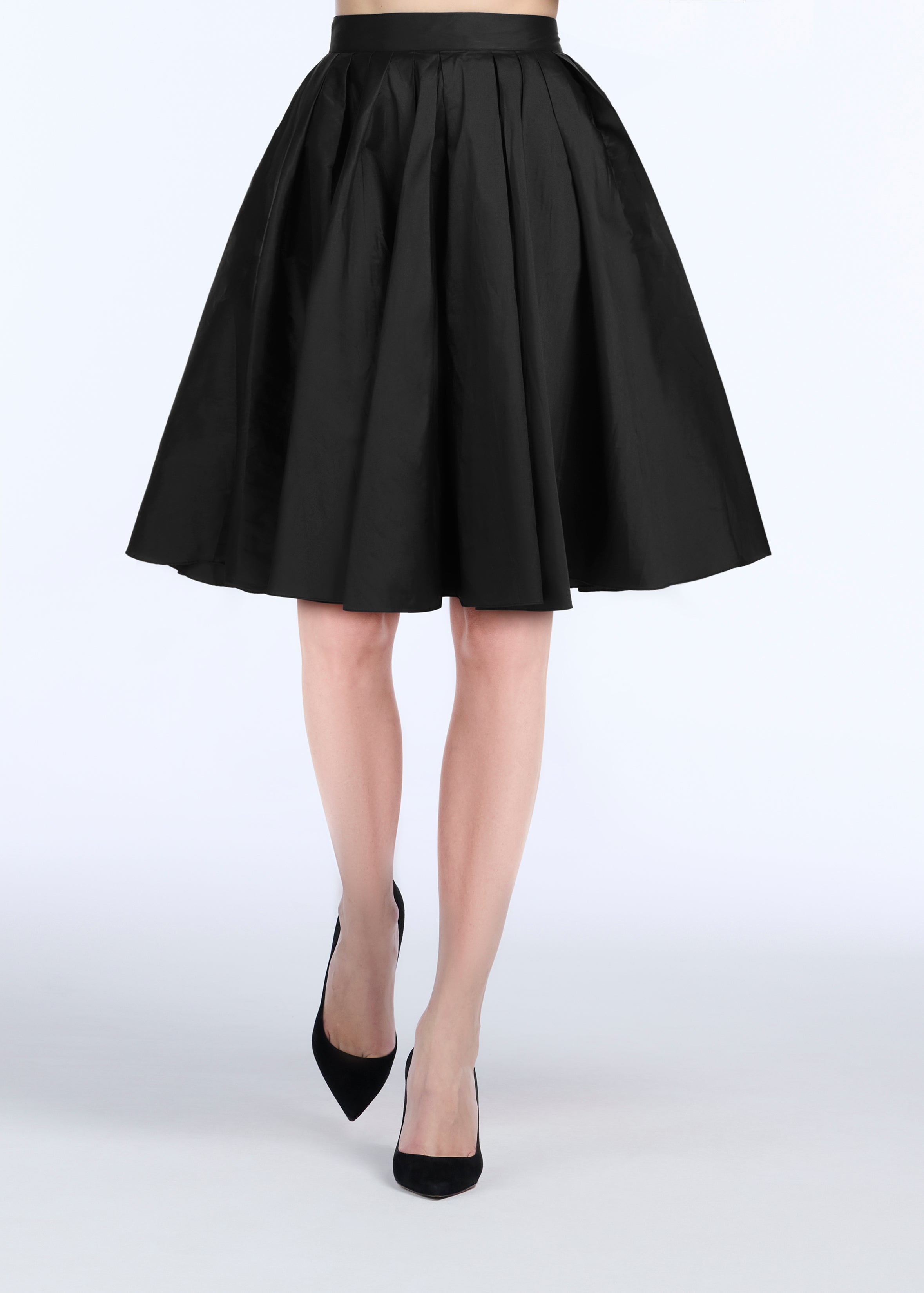 SOFT TAFFETA SHORT PARTY SKIRT IVORY
