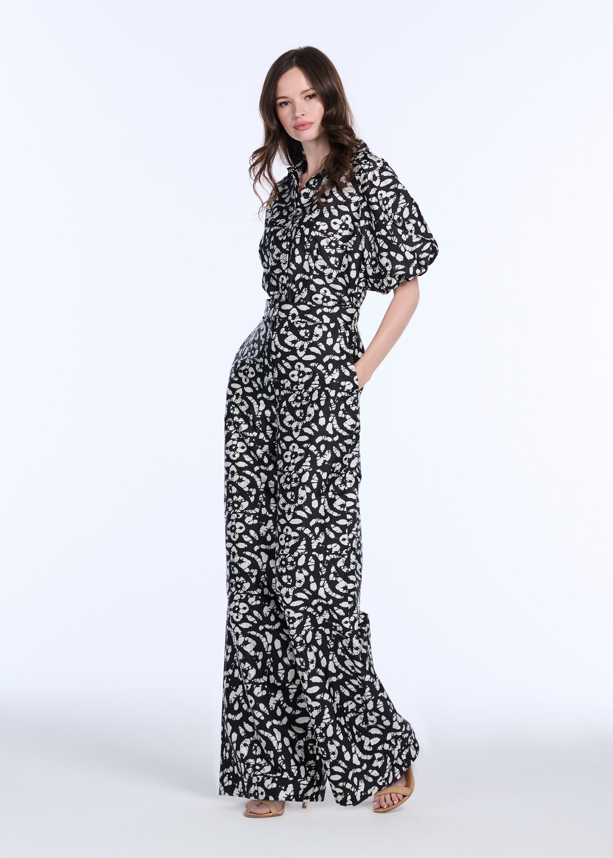 TAFETTA MIDI SKIRT BATIK ANIMAL