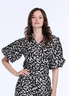 TAFETTA MIDI SKIRT BATIK ANIMAL