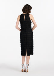 SPANISH LUXE TULLE LAYERED DRESS WITH CRYSTAL FLOWER