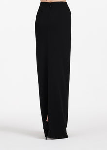 Long Stretch Crepe Column Skirt