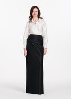 TAFFETA BLOUSE WITH CRYSTAL PEONY IVORY