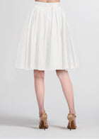 SOFT TAFFETA SHORT PARTY SKIRT IVORY