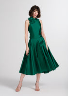 Taffeta 3D Appliquè Floral Shell Emerald
