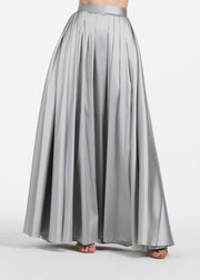 SOFT TAFFETA BALL GOWN SKIRT SILVER