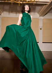 Taffeta 3D Appliquè Floral Shell Emerald