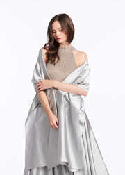 Soft Taffeta Ball Gown Skirt Silver
