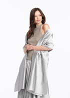 Soft Taffeta Ball Gown Skirt Silver
