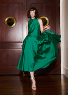 Taffeta 3D Appliquè Floral Shell Emerald