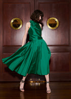 Taffeta 3D Appliquè Floral Shell Emerald