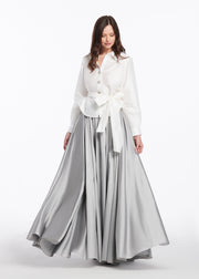 Soft Taffeta Ball Gown Skirt Silver