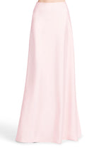 TAFFETA PUFF SLEEVE BLOUSE WITH CRYSTAL FLOWER BUTTONS BLUSH