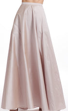 A-LINE TAFFETA LONG SKIRT OYSTER