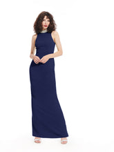 Load image into Gallery viewer, Jeweled Collar Sleeveless Gown
