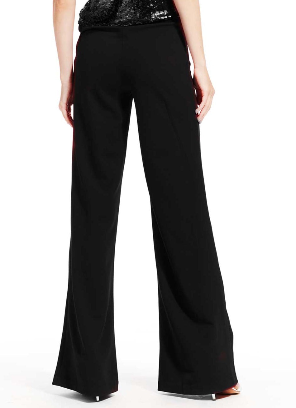 STRETCH CREPE WIDE LEG PANT BLACK