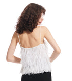 Cami Feather Spaghetti Strap