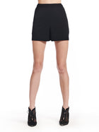 Beaded Fringe Crepe Shorts